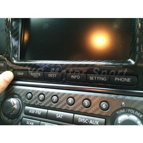 Dry Carbon Fiber DCF DCF 2&2 Twill Weave Matte Finish RSW Style Interior Trim Fit For 2008-2010 R35 GTR LHD Monitor Cover