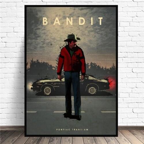 Trans AM 7.5Liter. The BANDIT was able to run the 14 m Motors Corpor Movie Car Art Canvas Poster Prints Home Wall Decor Painting