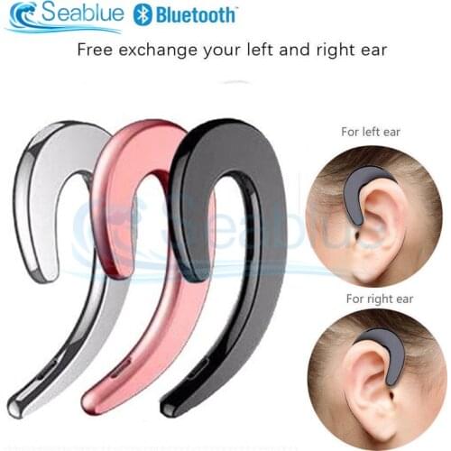 Universal Earbone Conduction Bluetooth Earphone Portable Unilateral Wireless Headset With Three Buttons Hanging Sports Stereo