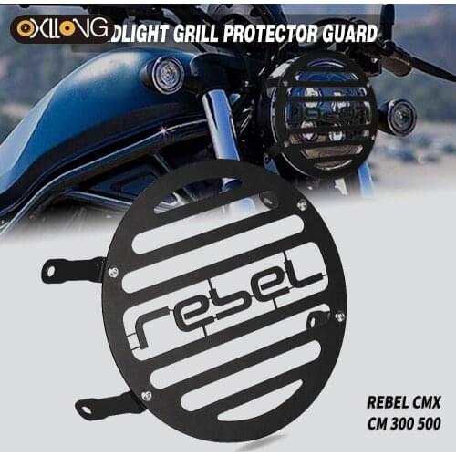 Motorcycle Head Lamp Glass Covers For HONDA REBEL500 REBEL300 CM500 CMX500 CM300 CM300 2020 2021 Headlight Grill Protector Guard