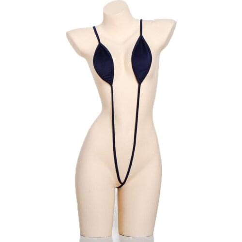 Womens Sexy Underwear Open Bra Briefs Hollow Crotch Bikini Japanese Girls Pajamas Role-playing Clothing Three-point Style