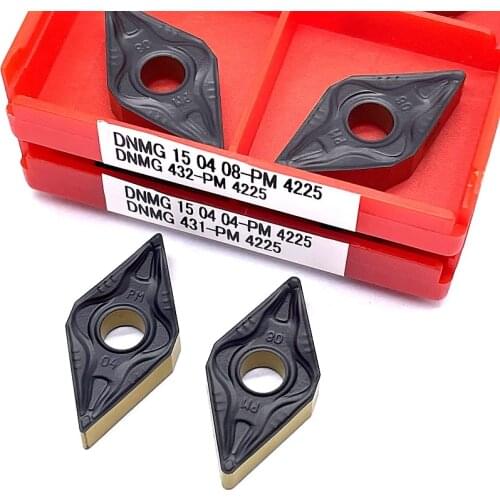 10PCS DNMG150404 DNMG150408-PM 4225 DNMG150604 DNMG150608 PM 4225 Carbide blade high quality turning tool lathe blade