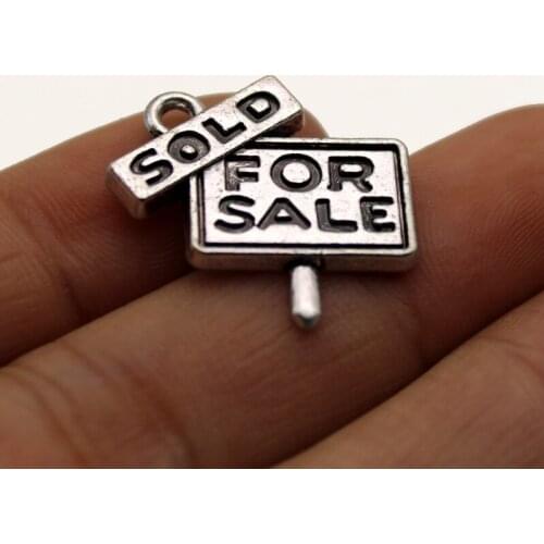 10pc Wholesale Price Sold For Sale Message Charms 19*19.5mm Antique Silver Plated Pendant For Handmade Jewelry Accessories