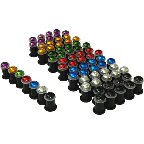 10pcs Universal Motorcycle M5 x 15mm Windshield Windscreen Fairing Bolts Screws Nuts Washers Well-Nut Kit