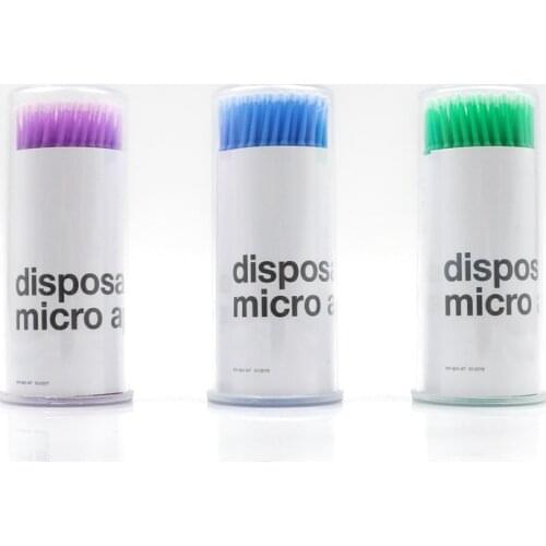 100pcs Lint Free Micro Brushes Disposable Swab for Eyelash Extension Micro Mascara Brush for Eyelash Extensions