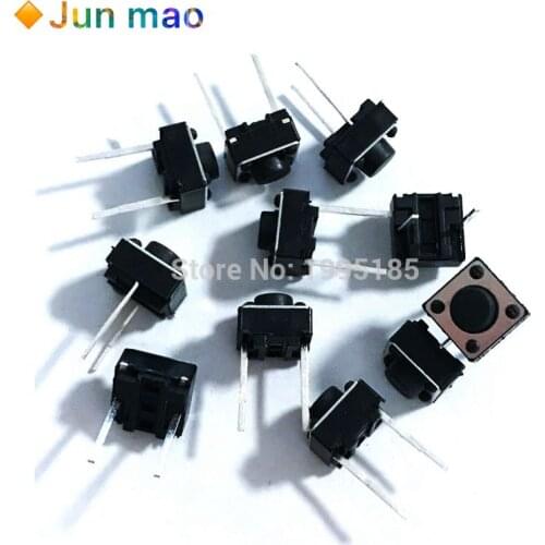100PCS Tactile Push Button Switch 6x6x5mm 6*6*5 mm 2p Micro Switch Key Switch Tactile Push Button Switches 6x6x5 mm
