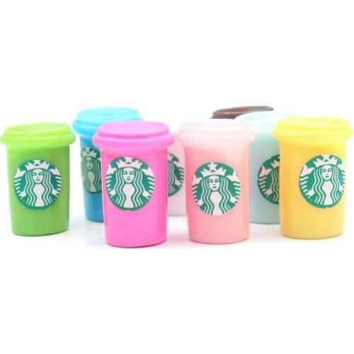 20/10Pcs Resin Coffee Bottle Cups Decoration Crafts Flatback Cabochon Embellishments For Scrapbooking Kawaii DIY Accessories