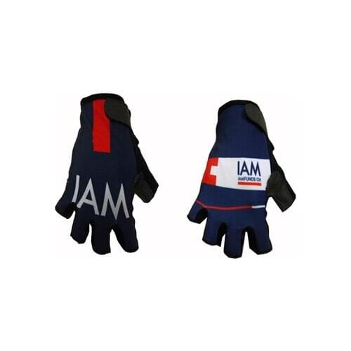 2015 IAM Team 2 COLORS One Pair Sports Half Finger Cycling Jersey Gloves MTB Road Mountain Bike Bicycle Gel Gloves