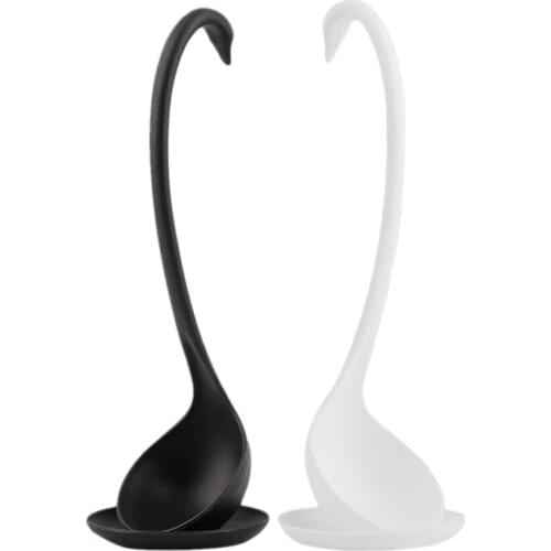 2021 Swan Ladle Spoons Unique Swan Shaped Ladle Special Swan Spoons Useful Kitchen Cooking Tool Plastic Ladle Home Table Decor