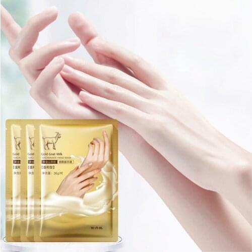 6 pcs Nicotinamide Goat Milk Smooth Moisturizing And Softening Cutin Whitening Hand Maks Foot Mask Repair Rough Skin