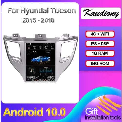Kaudiony 10.4" Android 10.0 For Hyundai Tucson Ix35 Car DVD Multimedia Player Auto Radio Automotivo GPS Navigation 4G 2015-2018