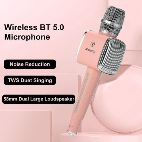 TOSING G1 Karaoke Player Wireless Bluetooth 5.0 Microphone Speaker Recording Singing Live Microphone 2600mAh for Tablet PC TV