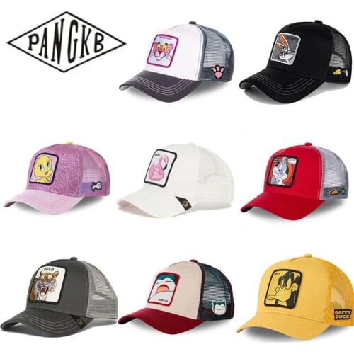 PANGKB Brand truck driver cap summer mesh cartoon characters snapback hat adult outdoor casual sun baseball cap drop shipping