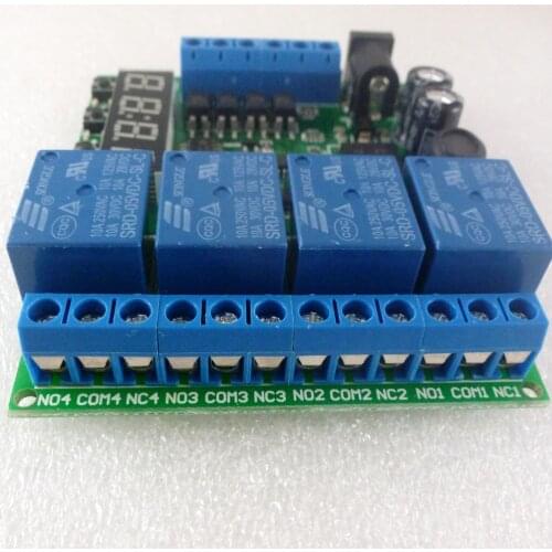 CE007 DC 12V 4 Channel Multifunction Cycle Delay Timer Relay Module for Timing Loop Interlock Self-locking