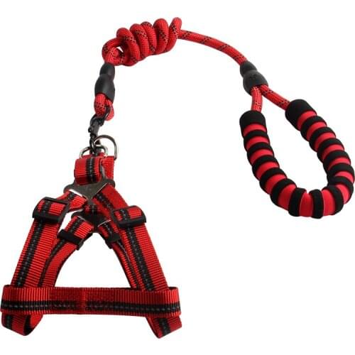 Dog vest Harness leash colorful Traction Rope Vest Running Leash Pet dog harness for small dogs Pull Adjustable Dog collar