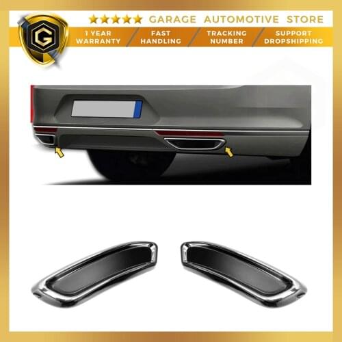 For VW Passat B8 Chrome Exhaust View Diffuser R Line Still 2