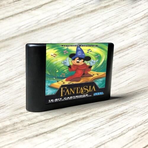 Fantasia - EUR Label Flashkit MD Electroless Gold PCB Card forSega Genesis Megadrive Video Game Console