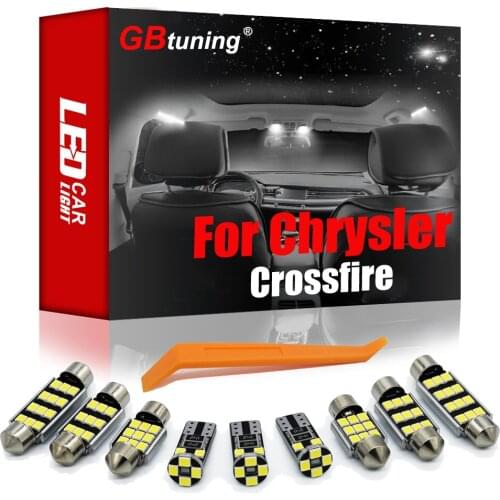 GBtuning Canbus LED For Chrysler Crossfire Roadster 2003-2008 Car Dome Indoor Trunk Lamp Interior Light Reading Accessories Kit