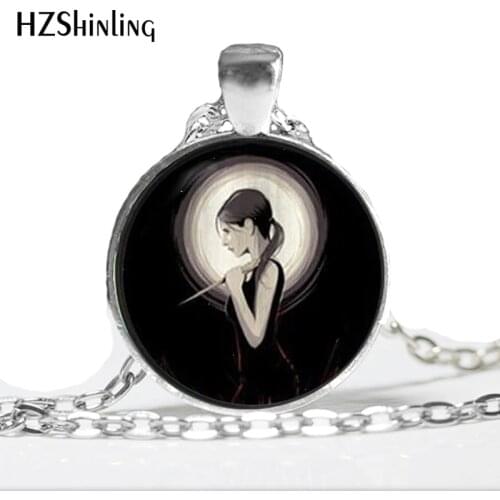 HZ--A454 New Buffy The Vampire Necklace Slayer Pendant Jewelry Glass Photo Pendant Necklace HZ1