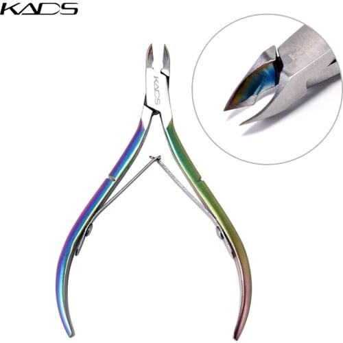 KADS Nail Cuticle Nipper Cutter Stainless Steel Rainbow Clipper Scissor Dead Skin Remover Trimming Manicure Nail Art Tool