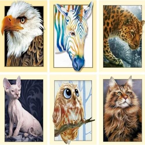GATYZTORY Painting By Numbers Kits For Adults Animal Oil Paint By Number DIY Gift For Adults Home Decoration Artwork By Hand