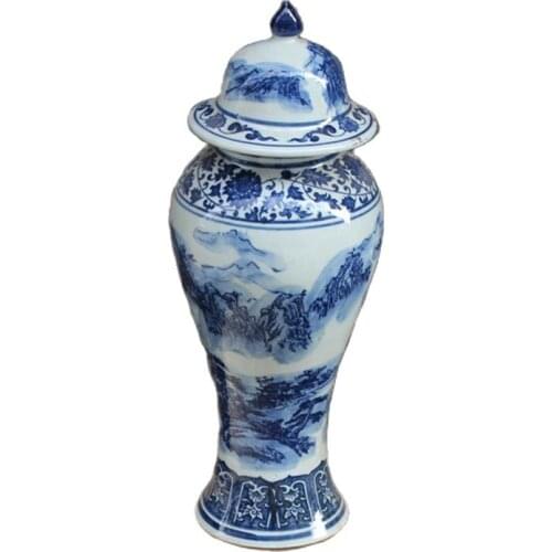 Chinese old porcelain Blue and White Porcelain Flower Cans