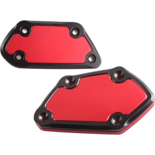 2Pcs CNC Aluminum Motorcycle Brake Clutch Master Cylinder Reservoir Cap For BMW R1200GS/ADV 2013 2014 2015 2016 2017 Red