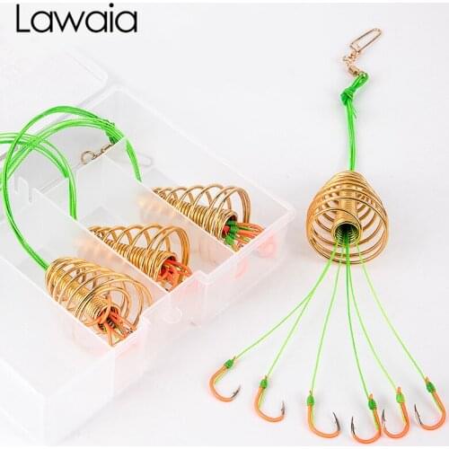 Lawaia Fishing Hooks Anti-hanging Explosion Hook Set Fluorescent Lseney Anti-winding With Barbed Hook Sea Throwing Fishing Hooks