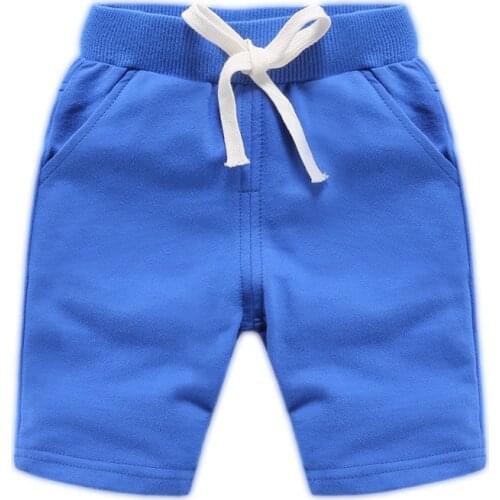 2021 Summer Shorts for Boys Girls Cotton Solid Color Children Panties Elastic Waist Beach Short Sports Pant Toddler Kids Clothes