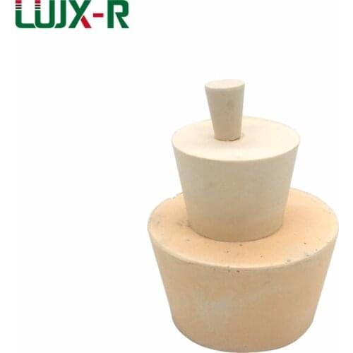 LUJX-R White Rubber Plug Without hole Seal Solid Rubber Stopper Bung Sealing Bottle Stopper for Airlock Bubbler Height38-56mm