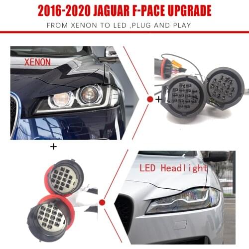 CZMOD Car Headlight Modification Upgrade Special Wiring Adapter Harness For 16-20 Jaguar F-PACE From Xenon To LED Plug And Play