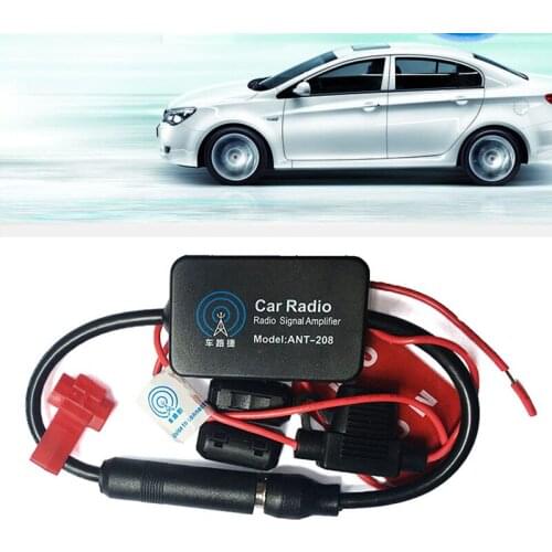 Newest 12V Car Radio Aerials Auto Radio FM Antenna Signal Amp Amplifier Booster Radio FM for Car Boat RV Signal Enhancer Device