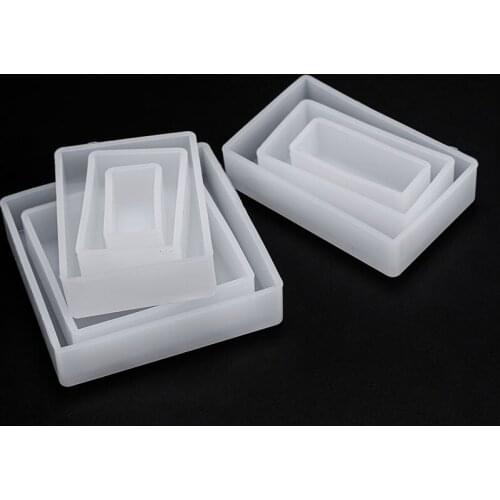 Rubber DIY Crystal Drop Rubber Cuboid Mold Silica Mirror Cuboid To Make Resin Table Mold Jewelry Tools