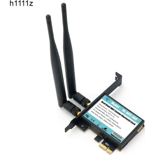 WiFi Ethernet Network Card 7265 Module to PCI-E 1X WiFi Card Adapter Bluetooth 4.0 Dual Band 2.4 GHz 5GHZ 802.11AC A/B/G/N Wi-Fi