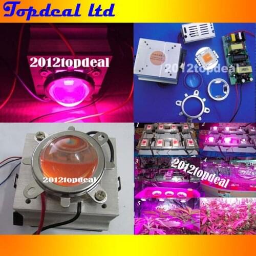 1set 100W DIY led grow light 380-840nm kit,chip,driver,heatsink,cooling fan ,led lens