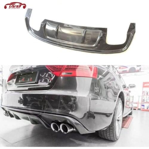 Carbon Fiber Rear Lip Diffuser Spoiler for Audi A5 S5 Sline 2013-2016 Fins Shark Style Diffuser Bumper Guard Car Styling