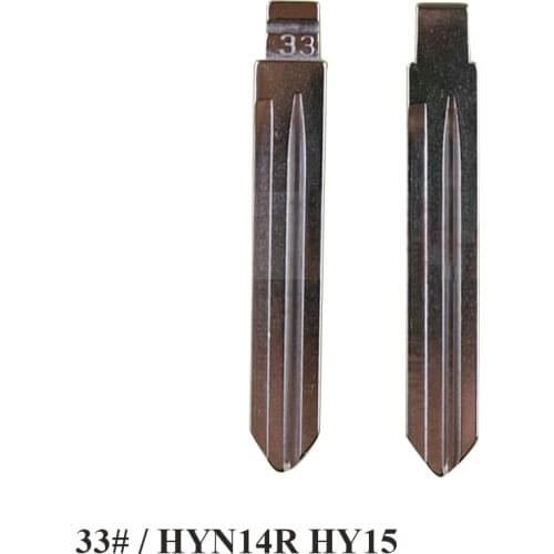 33# HY15 universal Car key blanks Replacement Metal Blank Uncut Flip KD Remote Key Blade