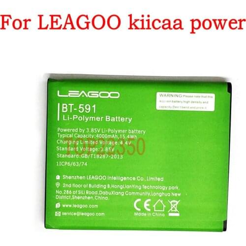100% NEW Original 4000mAh BT-591 BT591 BT 591 battery for LEAGOO kiicaa power Mobile Phone