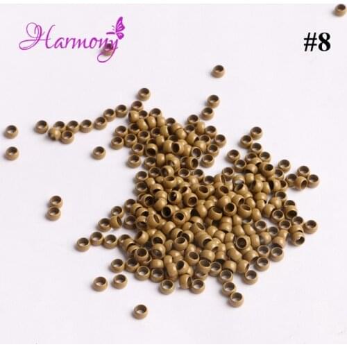 1000pcs/bottle 4.0*2.7*2.5mm copper nano ring beads for nano rings hair extensions 1# black color