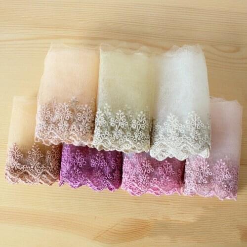 5Yard/Lot Lace fabric 7Colors Headwear material gold wire mesh lace trim embroidery 11cm DIY handmade cloth bow accessories