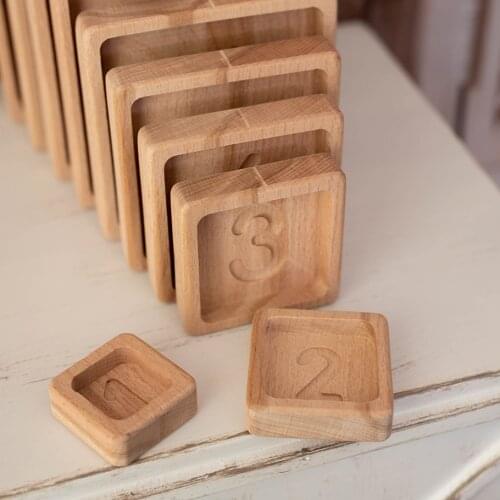 Wooden Stacking Toys - Stacking toys - Number Counting Pyramid - Number Stacking Pyramid - Educational Toys - Natural Toys For T