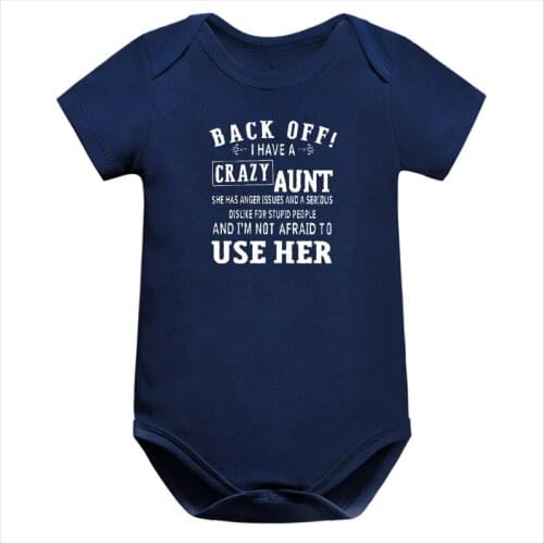 Crazy Aunt Funny Baby Girl Onesie Print Bodysuits Thanksgiving Outfits for Girls Rainbow Fashion Newborn Boy Clothes Cute Black