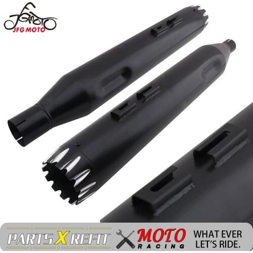 For Harley Bagger Models Dresser Road King Electra Street Glide 2017-2021 Motorcycle Chrome Exhaust Pipe With Mounting Hardware