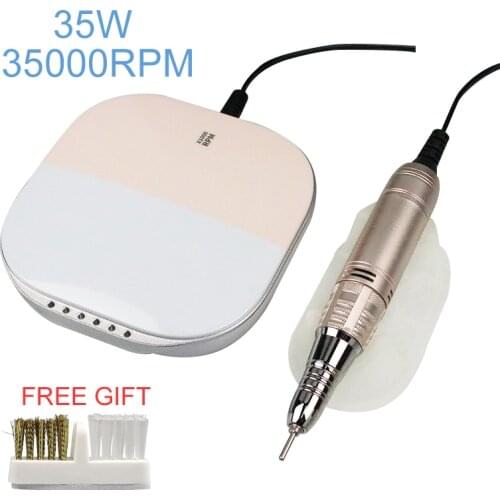 New 35000 RPM Electric Nail Drill Machine HD Display Nail File Metal Manicure Device for UV Gel Polish Remove Nail Art Equipment