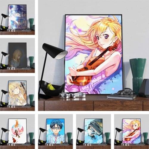 Picture Home Decor Your Lie In April Modular Canvas Japanese Anime Painting Modern Printed Poster Wall Art Living Room No Frame