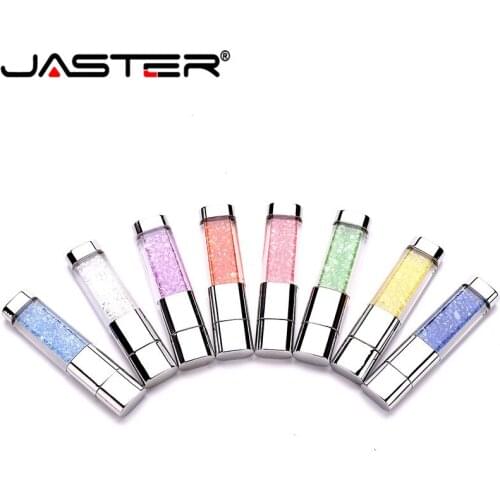 JASTER Brand new Crystal Elements usb flash drives USB 2.0 memory flash stick U Disk pendrive 4GB 16GB 32GB 64GB christmas Gift