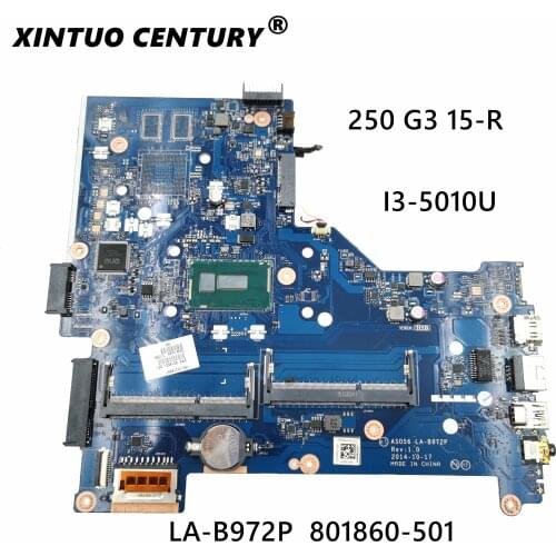 Mainboard FOR HP 15R 15-R210DX 15-R 250 Laptop Motherboard AS056 LA-B972P DDR3L 801860-501 SR23Z i3-5010U 801860-001 801860-601
