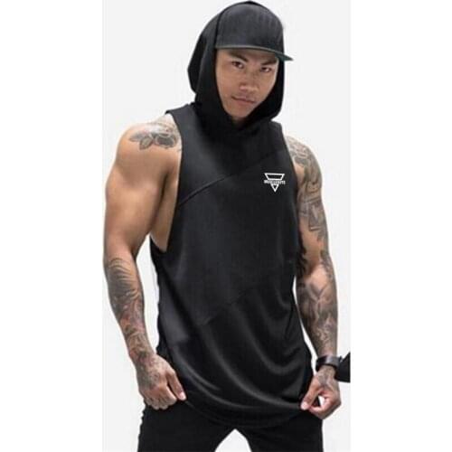 Brand Muscle Tops Sleeveless Shirt New Gyms Tank Top Men Cotton Vest Bodybuilding Casual Clothing Singlet Fitness Hooded Tops