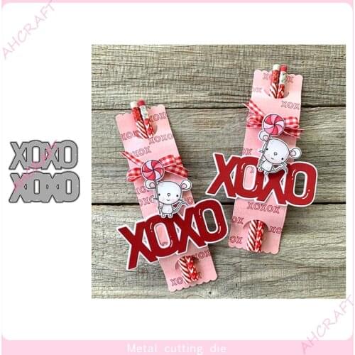 XOXO Words Metal Cutting Dies for DIY Scrapbooking Photo Album Decorative Embossing PaperCard Crafts Die2021