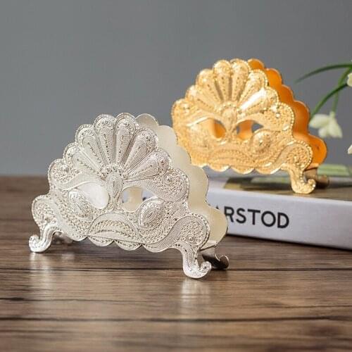 Fashion metal flower napkin holder table napkin ring silver/gold napkin rings for weddings wedding ring holder ZJJ003